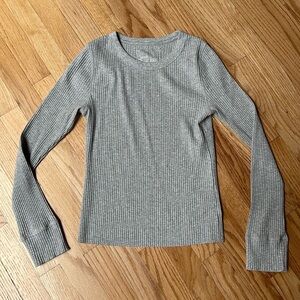 Aerie Basic Long Sleeve Ribbed Tee